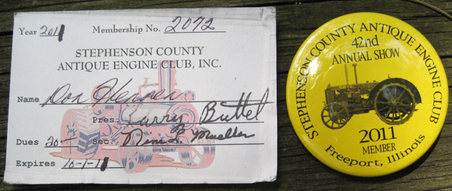 Membership card and button